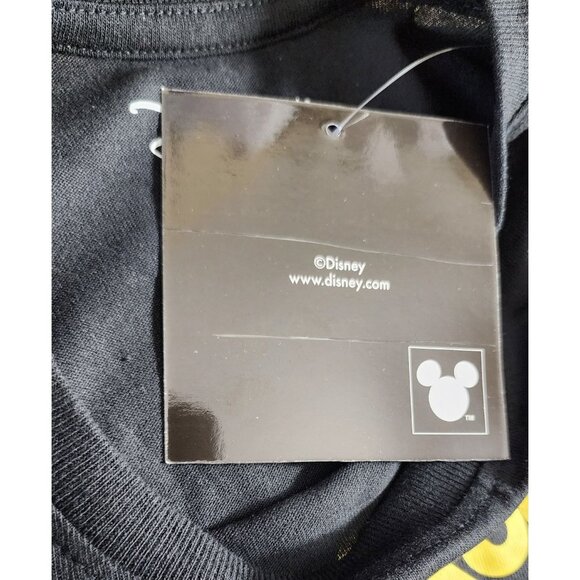 Disney Large Mickey Mouse Graphic Crew Neck Cotton/Polyester Black T Shirt - Picture 6 of 10